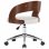 VidaXL Silla Oficina Giratoria Curvada Blanco/Madera