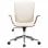 VidaXL chaise de bureau pivotante cuir synthétique bois courbé crème
