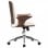 VidaXL chaise de bureau pivotante cuir synthétique bois courbé crème