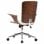 VidaXL chaise de bureau pivotante cuir synthétique bois courbé crème