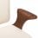 VidaXL chaise de bureau pivotante cuir synthétique bois courbé crème