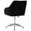 VidaXL chaise de bureau pivotante tissu noir
