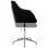VidaXL chaise de bureau pivotante tissu noir