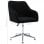 VidaXL chaise de bureau pivotante tissu noir