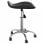 VidaXL Silla de Oficina Cuero Sintético Negro