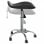 VidaXL Silla de Oficina Cuero Sintético Negro