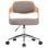 VidaXL chaise de bureau pivotante bois courbé tissu gris