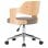 VidaXL chaise de bureau pivotante bois courbé tissu gris