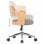 VidaXL chaise de bureau pivotante bois courbé tissu gris