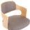 VidaXL chaise de bureau pivotante bois courbé tissu gris