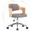 VidaXL chaise de bureau pivotante bois courbé tissu gris