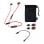 Auriculaires HyperX Cloud Buds sans fil Bluetooth pour musique et appels, micro-câble, rouge/noir