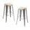 Packs Taburetes Altos - Pack 2 Taburetes Torix Madera Natural - Gris metalizado