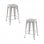 Packs Taburetes Bajos - Pack 2 Taburetes Torix Bajos - Gris metalizado