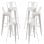 Packs Taburetes Altos - Pack 6 Taburetes Torix Respaldo - Blanco