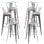 Packs Taburetes Altos - Pack 6 Taburetes Torix Respaldo - Gris metalizado