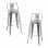 Packs Taburetes Altos - Pack 2 Taburetes Torix Respaldo - Gris metalizado