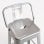 Packs Taburetes Altos - Pack 2 Taburetes Torix Respaldo - Gris metalizado