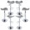 Packs Taburetes Altos - Pack 6 Taburetes Rox - Gris