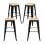 Packs Taburetes Altos - Pack 4 Taburetes Torix Madera Natural - Negro mate