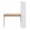 Habitdesign Duplo Mesa de Escritorio con Estantería Blanca