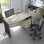 Habitdesign Stil Buc Mesa de Escritorio 3 Cajones Gris