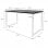 ML Design Escritorio con Marco de Metal Estable Blanco/Negro