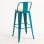 Packs Taburetes Altos - Pack 2 Taburetes Torix Respaldo Madera Natural - Verde Azulado