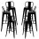 Packs Taburetes Altos - Pack 6 Taburetes Torix Respaldo - Negro