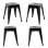 Packs Taburetes Pequeños - Pack 4 Taburetes Torix Pequeños - Negro