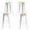 Packs Taburetes Altos - Pack 4 Taburetes Torix Madera Natural - Blanco