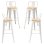 Packs Taburetes Altos - Pack 4 Taburetes Torix Respaldo Madera Natural - Blanco