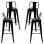Packs Taburetes Altos - Pack 4 Taburetes Torix Respaldo - Negro