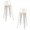 Packs Taburetes Altos - Pack 2 Taburetes Torix Respaldo Madera Natural - Blanco