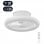 Universal Blue KAI 5019 Ventilador de Techo Aspas Ocultas con Luz LED y Mando WiFi 59W Blanco