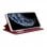 Cool Funda Flip Cover Liso Rojo para iPhone 11 Pro