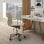 VS Venta-Stock Croma Sillón de Oficina Reclinable de Piel Sintética Taupe