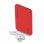Cool Power Bank 5000mAh Leather Rojo