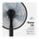Ventilateur Sur Pied Universel Bleu Zermatt 3025B 25W