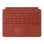 Cover con tasti per Microsoft Surface Go Tastiera Alcantara rossa