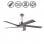 Ventilatore da soffitto Fabrilamp Nadir con timer e controllo Grigio