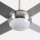 7H Dayron Montana Ventoinha de Teto com Luz LED e Comando 56W Prateada