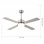 Fabrilamp Hupe Ventilatore da soffitto con motore DC e luce CCT 18W Nichel