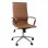 Thinia Home Elegance Silla de Escritorio con Ruedas Marrón