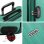 Mala de viagem Itaca Sevron Medium Abs, cor verde menta