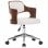 VidaXL Sedia da ufficio girevole Legno curvato/Pelle sintetica bianca