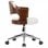 VidaXL Sedia da ufficio girevole Legno curvato/Pelle sintetica bianca