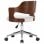 VidaXL Sedia da ufficio girevole Legno curvato/Pelle sintetica bianca