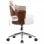 VidaXL Sedia da ufficio girevole Legno curvato/Pelle sintetica bianca