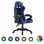 Sedia da gaming VidaXL RGB in pelle sintetica blu/nera